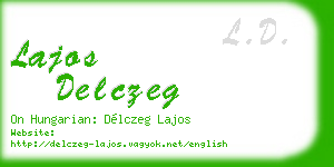 lajos delczeg business card